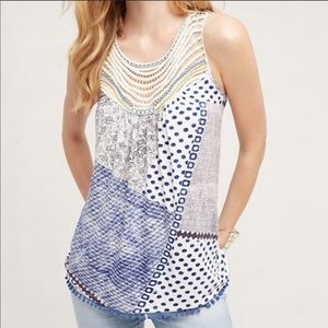 Anthropologie | One September Raye Crochet Tank S
